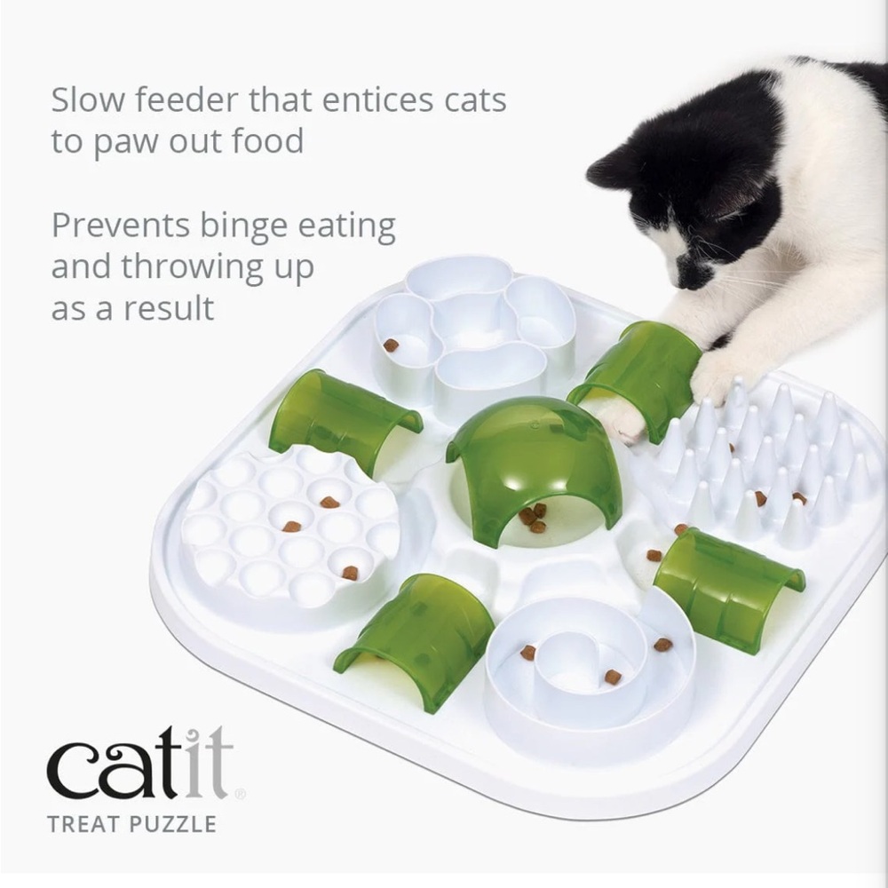 Cat or Small Dog Interactive Treat Puzzle Slow Feeder
